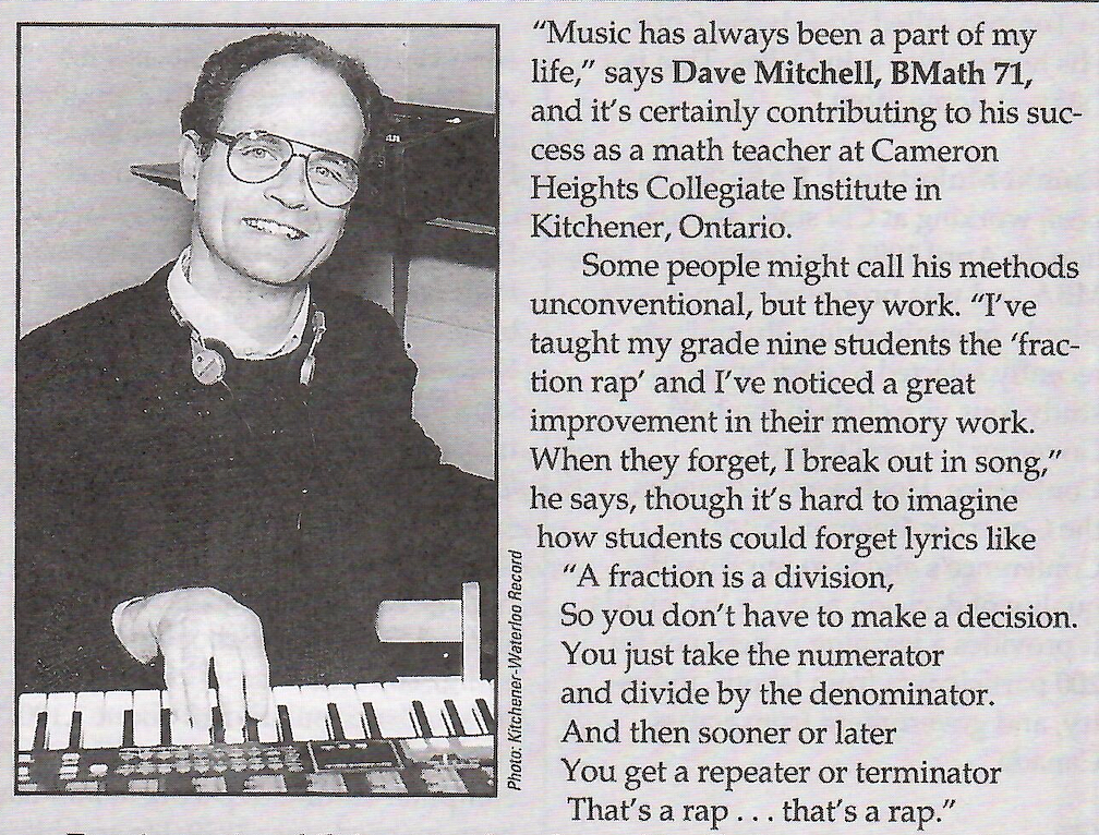 University of Waterloo Alumni Magazine article about Dave Mitchell